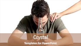  Presentation with car key - Cool new presentation theme with drunk man with car key backdrop and a coral colored foreground