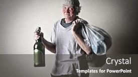  Presentation with anti drunk driving - Slide set with drunk man background and a dark gray colored foreground