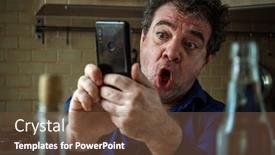  Presentation with room - Beautiful theme featuring drunk-surprised-man backdrop and a tawny brown colored foreground