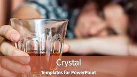  Presentation with alcohol - Theme enhanced with drunk woman holding an alcoholic background and a red colored foreground