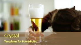  Presentation with beer pong table - Slides enhanced with don't drink and drive background and a coral colored foreground