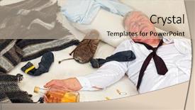  Presentation with messy - Audience pleasing PPT layouts consisting of drunken alcoholic sleeping backdrop and a lemonade colored foreground