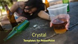  Presentation with sleeping - Presentation theme with drunken-woman-sleeping background and a tawny brown colored foreground