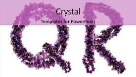  Presentation with crystals - PPT layouts having druze - alphabet from purple amethyst crystals background and a  colored foreground