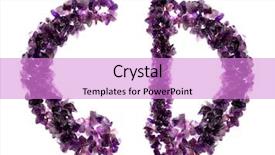  Presentation with crystals - Beautiful slide deck featuring druze - alphabet from purple amethyst crystals backdrop and a  colored foreground