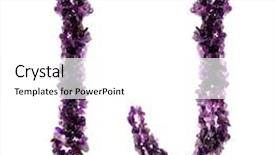  Presentation with crystals - Cool new slides with druze - alphabet from purple amethyst crystals backdrop and a  colored foreground