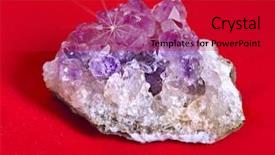  Presentation with purple - Slides having druze - macro of purple amethyst background and a crimson colored foreground