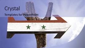  Presentation with syria - Cool new theme with druze - syria wooden sign backdrop and a light blue colored foreground