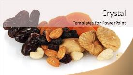  Presentation with dry fruits - Colorful presentation enhanced with dry - different dried fruits isolated backdrop and a lemonade colored foreground