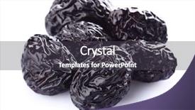  Presentation with dried banana chips - Audience pleasing presentation consisting of dry - dried prune in closeup backdrop and a dark gray colored foreground