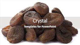  Presentation with naturally - PPT layouts having dry - naturally dried apricots isolated background and a tawny brown colored foreground