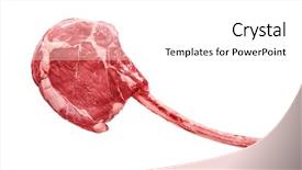  Presentation with dry - Presentation consisting of dry aged beef tomahawk steak background and a white colored foreground