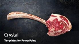  Presentation with wagyu - Presentation theme featuring dry aged wagyu tomahawk steak background and a black colored foreground