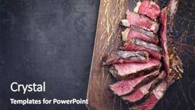  Presentation with wagyu - Presentation theme consisting of dry aged wagyu tomahawk steak background and a dark gray colored foreground