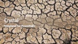  Presentation with land degradation is a global - Colorful slide deck enhanced with dry and barren land background backdrop and a coral colored foreground