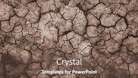  Presentation with drought - Presentation design having dry-and-cracked-soil-ground background and a tawny brown colored foreground