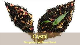  Presentation with black tea - Audience pleasing slide set consisting of dry black tea with green backdrop and a  colored foreground