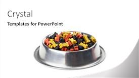  Presentation with dog food - Cool new slide deck with dry-bone-shape-dog-food backdrop and a white colored foreground