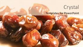  Presentation with date fruit - Cool new slides with dry-brown-date-fruit backdrop and a lemonade colored foreground