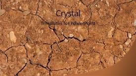  Presentation with soil texture - Presentation theme having dry brown soil texture background and a red colored foreground