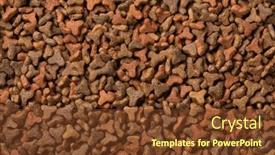  Presentation with dry - Slide set featuring dry-cat-food-close-up background and a tawny brown colored foreground
