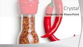 Presentation with chili - PPT theme consisting of dry-chili-pepper-flakes-crushed background and a white colored foreground