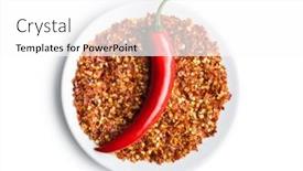  Presentation with chili - Slide deck enhanced with dry-chili-pepper-flakes-crushed background and a white colored foreground