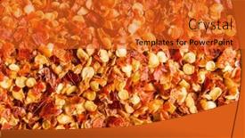 Presentation with chili - Slide deck consisting of dry-chili-pepper-flakes background and a gold colored foreground