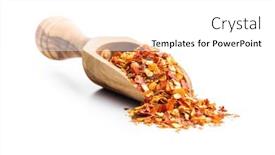  Presentation with pepper - PPT theme enhanced with dry-chili-pepper-flakes background and a  colored foreground