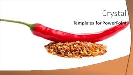  Presentation with chili - Slides with dry-chili-pepper-flakes background and a white colored foreground