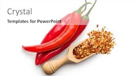  Presentation with chili - PPT theme having dry-chili-pepper-flakes background and a white colored foreground