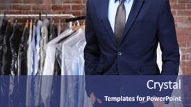  Presentation with dry cleaning - Cool new theme with dry cleaning concept businessman backdrop and a ocean colored foreground