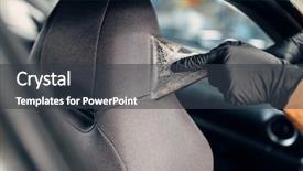  Presentation with dry cleaning - Presentation design having dry cleaning of car seats background and a  colored foreground