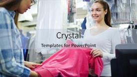  Presentation with dry cleaning - Slide deck enhanced with dry-cleaning service background and a light blue colored foreground