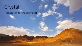  Presentation with sandstone - Slides consisting of dry climate - multi-colored hills from sandstone background and a teal colored foreground