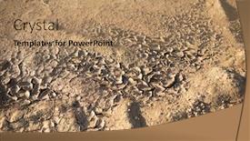  Presentation with water shortage - Slide set consisting of dry-cracked-desert-the-global background and a coral colored foreground