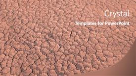  Presentation with water shortage - Amazing slide deck having dry-cracked-desert-the-global backdrop and a coral colored foreground