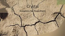  Presentation with green earth - Slide deck with dry cracked earth and green background and a coral colored foreground