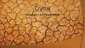  Presentation with cracked - Theme enhanced with dry cracked earth background background and a gold colored foreground
