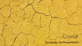  Presentation with cracked - PPT theme consisting of dry-cracked-earth-texture-background background and a yellow colored foreground