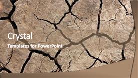  Presentation with cracked - Theme with dry cracked earth texture background and a coral colored foreground