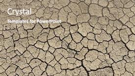  Presentation with destruction - Slide deck featuring dry cracked earth background and a coral colored foreground