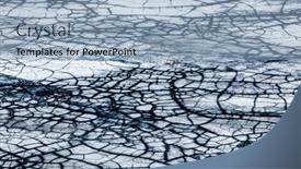  Presentation with climate change - Slide set enhanced with dry-cracked-land-drought background and a light blue colored foreground