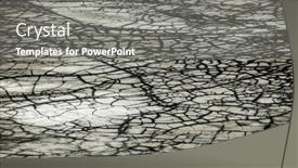  Presentation with climate change - Presentation theme having dry-cracked-land-drought background and a gray colored foreground