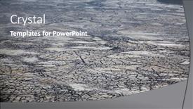  Presentation with climate change - Slide deck with dry-cracked-land-drought background and a gray colored foreground