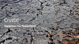  Presentation with global warming - Presentation design featuring dry-cracked-land-global-warming background and a gray colored foreground