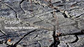  Presentation with global warming - Colorful PPT theme enhanced with dry-cracked-land-global-warming backdrop and a gray colored foreground
