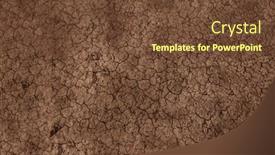  Presentation with drought - Presentation theme enhanced with dry-cracked-soil-during-drought background and a tawny brown colored foreground