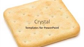  Presentation with cracker - PPT theme featuring dry-cracker-cookies-isolated background and a blonde colored foreground