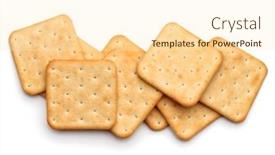  Presentation with cracker - Beautiful presentation theme featuring dry-cracker-cookies-isolated backdrop and a cream colored foreground